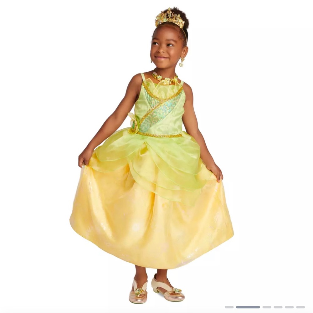 Princess Tiana Disney Dress + Shoes + Jewelry